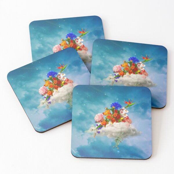 Item preview, Lo que florece en el viento: Surreal Artwork of Clouds and Vibrant Flowers  designed and sold by seamless.