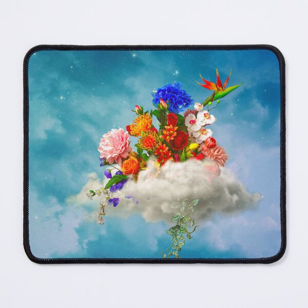 Item preview, Lo que florece en el viento: Surreal Artwork of Clouds and Vibrant Flowers  designed and sold by seamless.