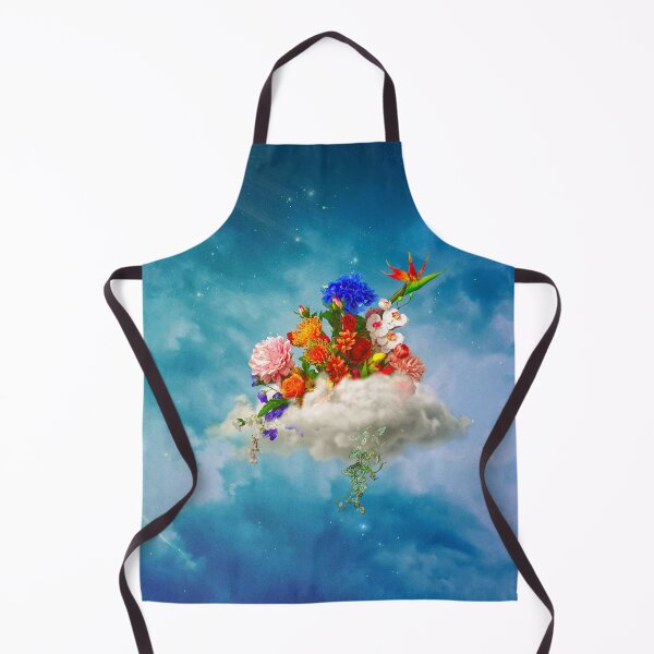 Aperçu de l'œuvre Lo que florece en el viento : œuvres d'art surréalistes composées de nuages et de fleurs vibrantes  créée et vendue par seamless.