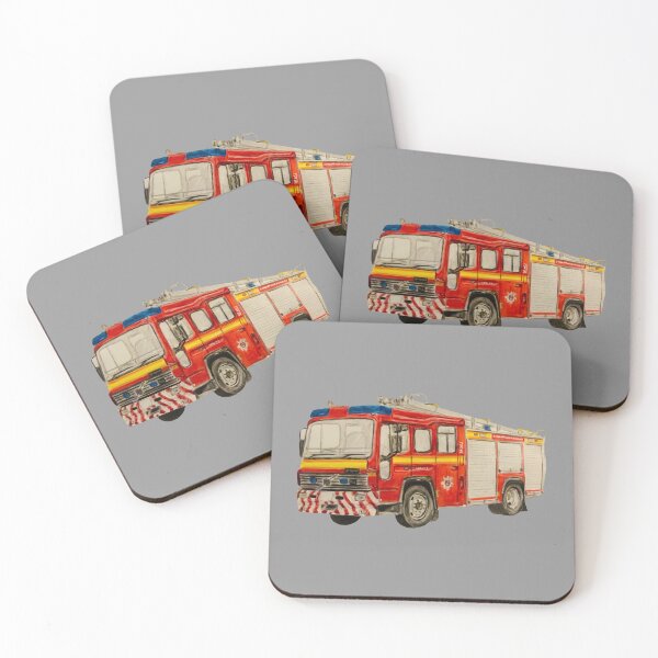 Item preview, Surrey fire engine cut out design designed and sold by Truck drawing art.