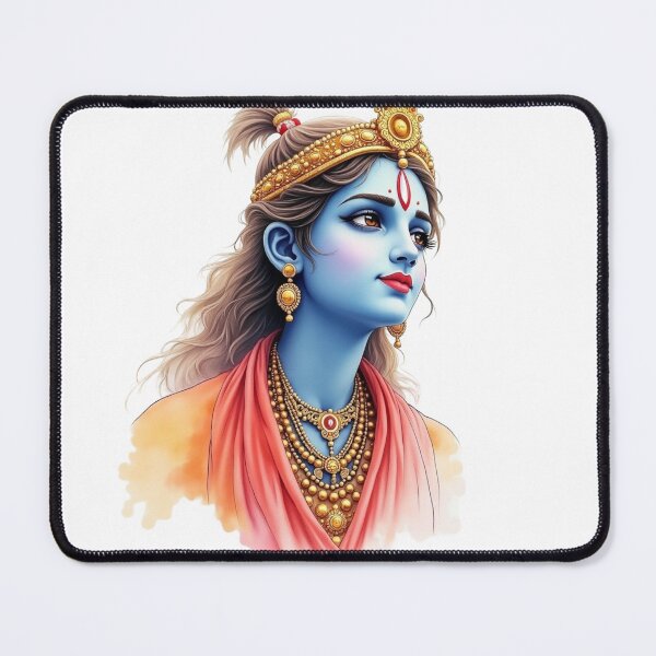 Item preview, Krishna Painting in Watercolor designed and sold by ArtfullyRooted.