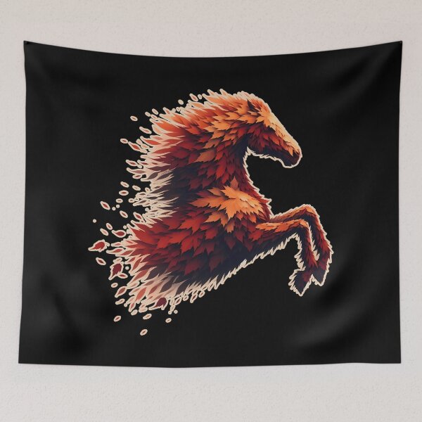 Item preview, Horse Made of Leaves, Ai Generated Art  designed and sold by ACC .