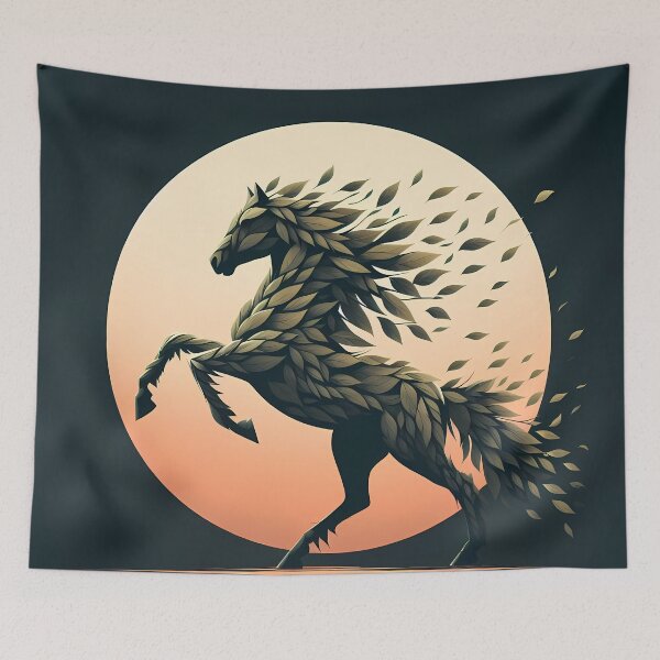 Item preview, Horse Made of Leaves, Ai Generated Art  designed and sold by ACC .
