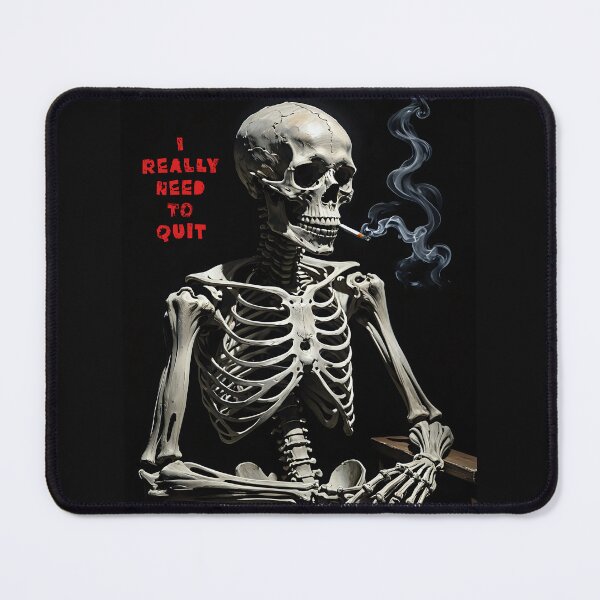 Item preview, I Really Need To Quit, Smoking Skeleton designed and sold by DeeperDowntrh.