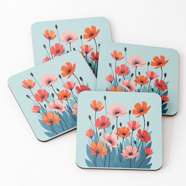 Item preview, Red and Pink Poppies Cut Out designed and sold by taiche.
