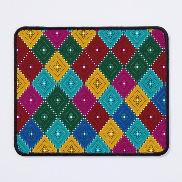 Item preview, Colorful modern ethnic fabric pattern designed and sold by _Patternique_.