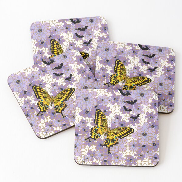 Item preview, Purple Floral Butterflies and Bats Halloween Design designed and sold by DeadWicked.