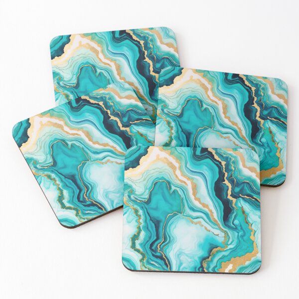 Item preview, Emerald Golden Geode Pattern designed and sold by BirdsnStuff.