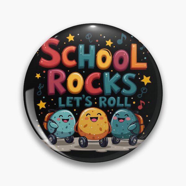 Item preview, "School Rocks, Let's Roll!" Trendy Back-to-School T-Shirt for Students designed and sold by AI-volution.