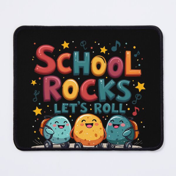 Item preview, "School Rocks, Let's Roll!" Trendy Back-to-School T-Shirt for Students designed and sold by AI-volution.