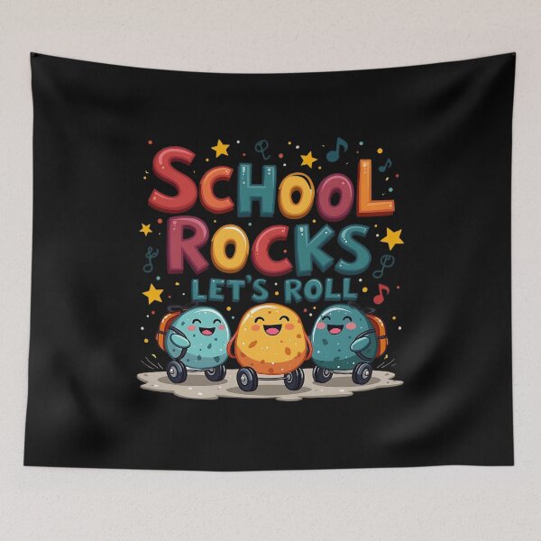 Item preview, "School Rocks, Let's Roll!" Trendy Back-to-School T-Shirt for Students designed and sold by AI-volution.
