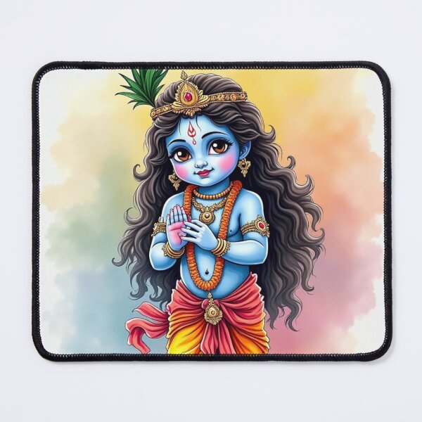Item preview, Young Krishna Cartoon Painting  designed and sold by ArtfullyRooted.