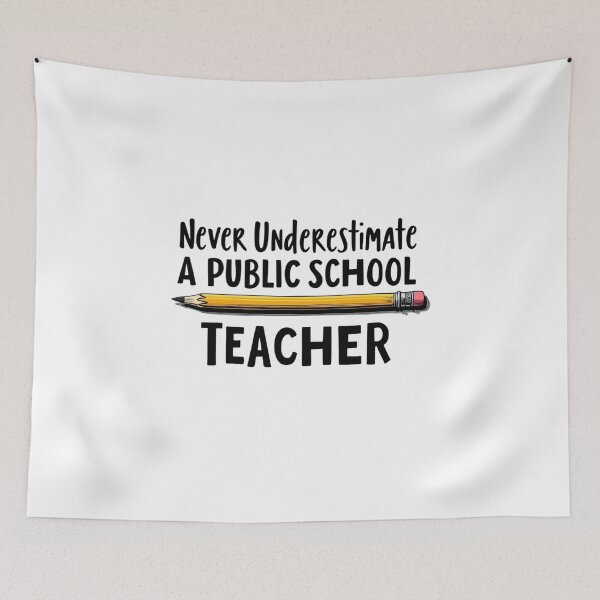 Item preview, "Never Underestimate aPublic School Teacher" Pencil Design Appreciation T-Shirt designed and sold by AI-volution.