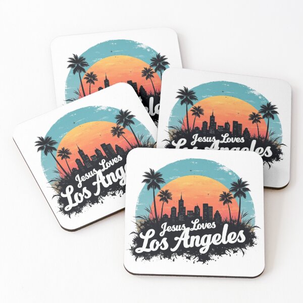 Item preview, Jesus Loves Los Angeles, City landscape  designed and sold by Faithloveshop.