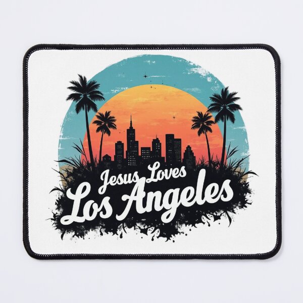 Item preview, Jesus Loves Los Angeles, City landscape designed and sold by Faithloveshop.