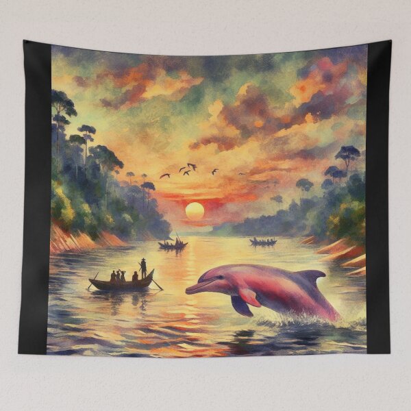 Item preview, The Amazonian Pink Dolphin O Boto cor de rosa Brasileiro v7 designed and sold by Helios Be. Lavsh.