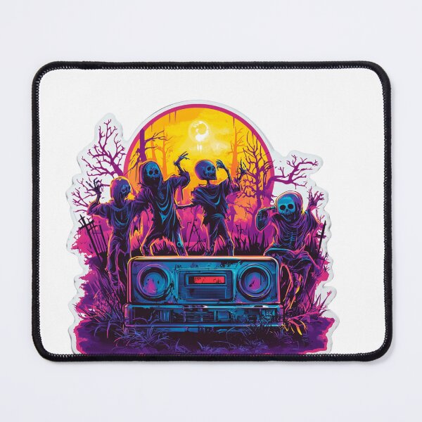Item preview, skeletons dancing in front of a boombox designed and sold by Creet-Design.