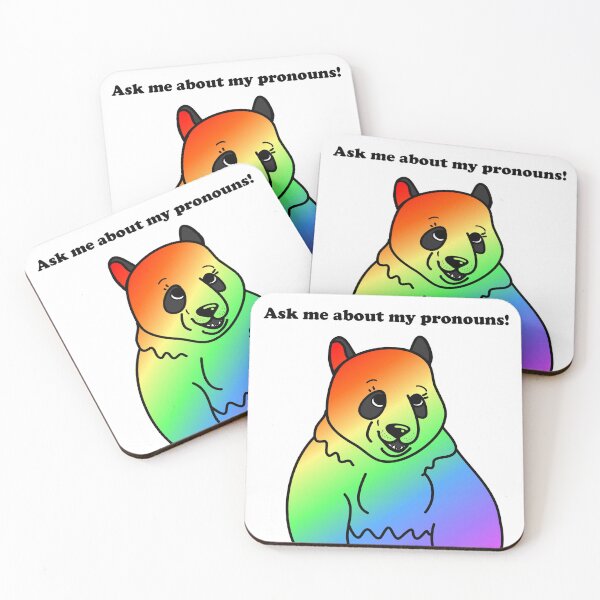 Item preview, Pronoun Panda designed and sold by ArtByMegalodon.