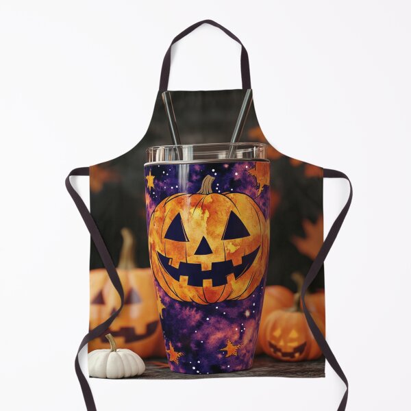 Aperçu de l'œuvre Gobelet sur le thème d'Halloween avec une citrouille d'Halloween créée et vendue par Creet-Design.