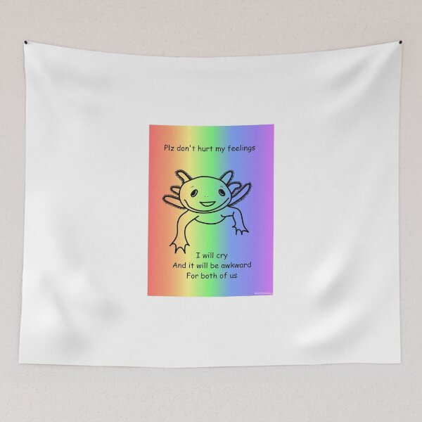 Item preview, Sensitive Axolotl designed and sold by ArtByMegalodon.