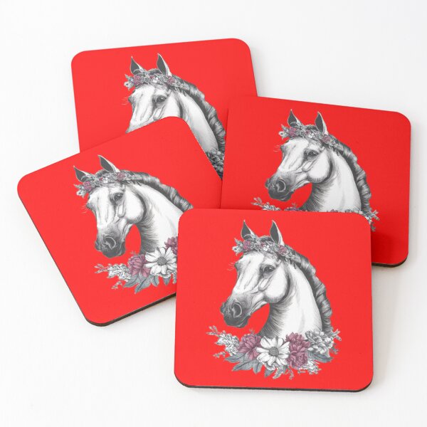 Item preview, a horse wearing a crown of flowers designed and sold by 123ks.