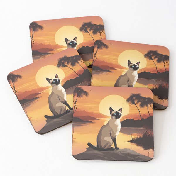 Item preview, cat at sunset designed and sold by REDCATWWW.