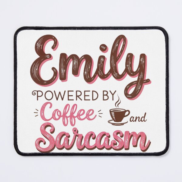 Item preview, Emily Powered by Coffee and Sarcasm Personalized Design designed and sold by MindM.