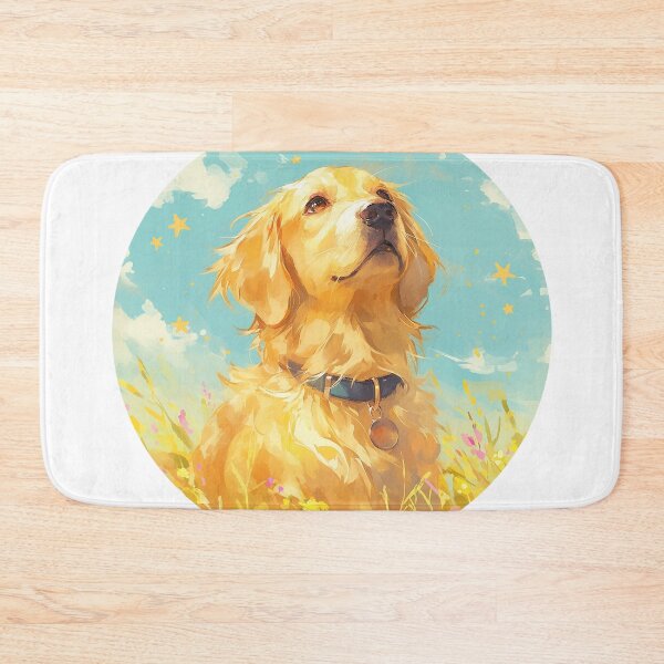 Item preview, Golden Retriever in Flowerfield designed and sold by Christian Weiss.
