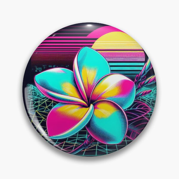 Aperçu de l'œuvre Plumeria rétro créée et vendue par RetroThreadedTs.