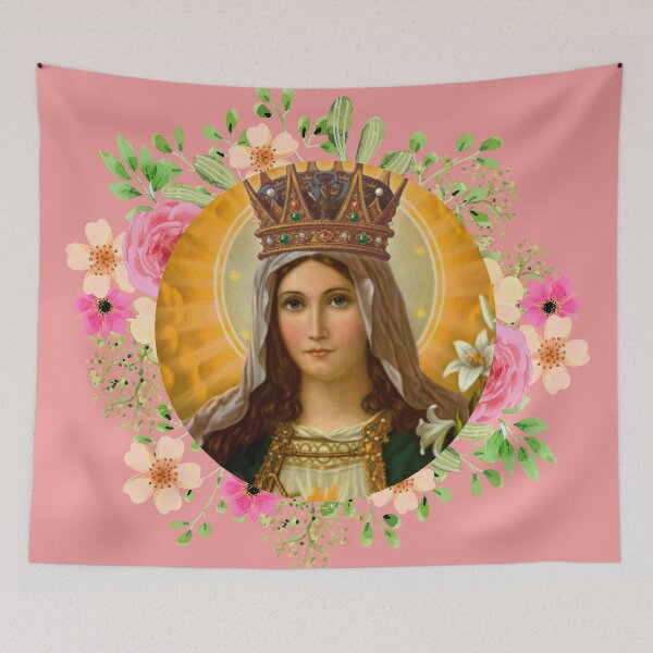 Item preview, Our Lady Queen of Heaven I Virgin Mary I Sacred Heart of Mary I Catholic Prints designed and sold by tanabe.