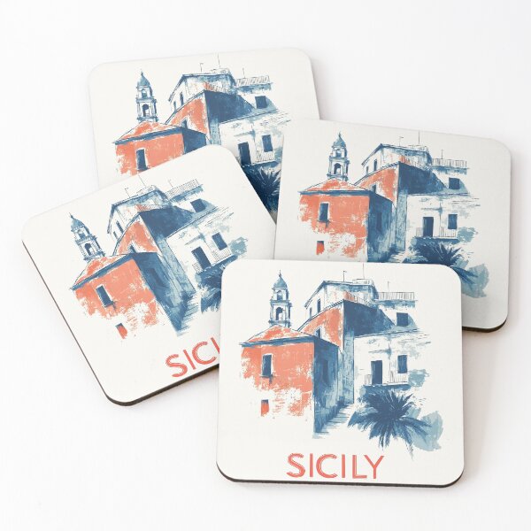 Item preview, Sicily Rustic Architecture Art Print designed and sold by Retro Travel Design.
