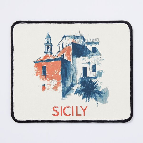Item preview, Sicily Rustic Architecture Art Print designed and sold by Retro Travel Design.