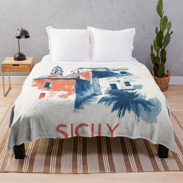 Item preview, Sicily Rustic Architecture Art Print designed and sold by Retro Travel Design.