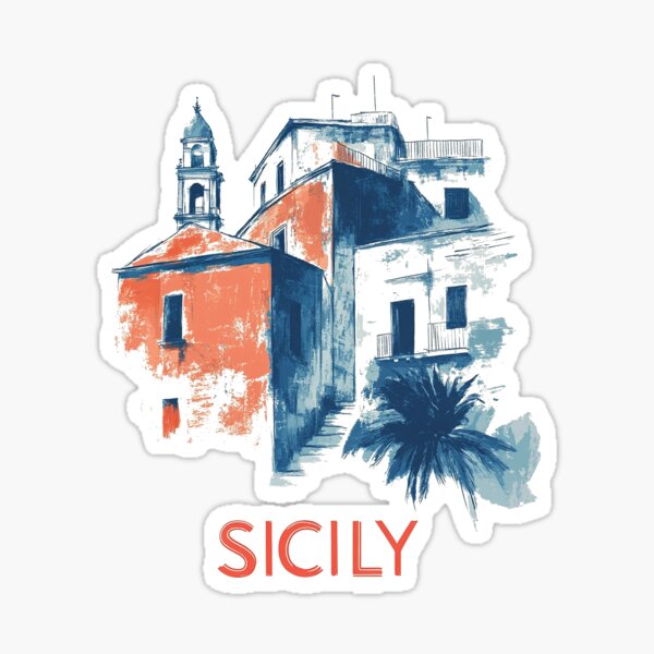 Item preview, Sicily Rustic Architecture Art Print designed and sold by Retro Travel Design.