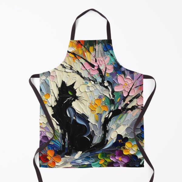 Item preview, Abstract Black Cat with Bold Brushstrokes 4K Painting designed and sold by Keirnyx.