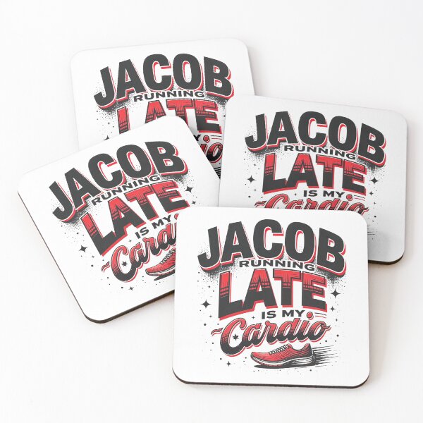 Item preview, Jacob Running Late is My Cardio Personalized Fitness Design designed and sold by MindM.
