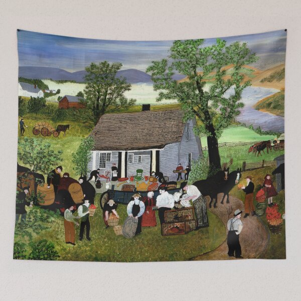 Item preview, art by grandma moses, artist grandma moses, artwork by grandma moses, grandma moses art, grandma moses artwork, grandma moses paintings designed and sold by rosa-reid.