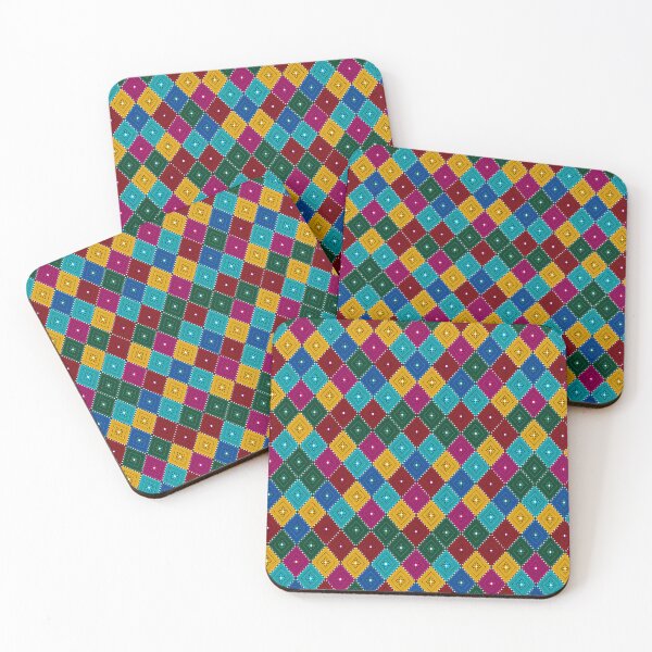 Item preview, Colorful modern ethnic fabric pattern designed and sold by _Patternique_.