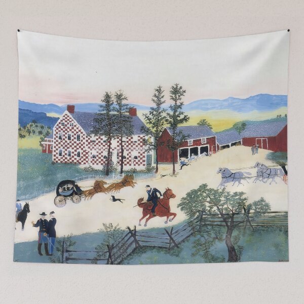 Item preview, art by grandma moses, artist grandma moses, artwork by grandma moses, grandma moses art, grandma moses artwork, grandma moses paintings designed and sold by rosa-reid.