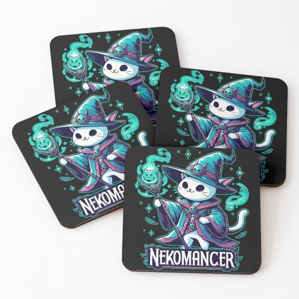 Item preview, Kawaii Nekomancer White Cat designed and sold by TomFrontierArt.