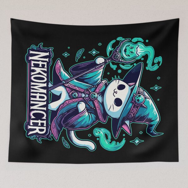 Item preview, Kawaii Nekomancer White Cat designed and sold by TomFrontierArt.