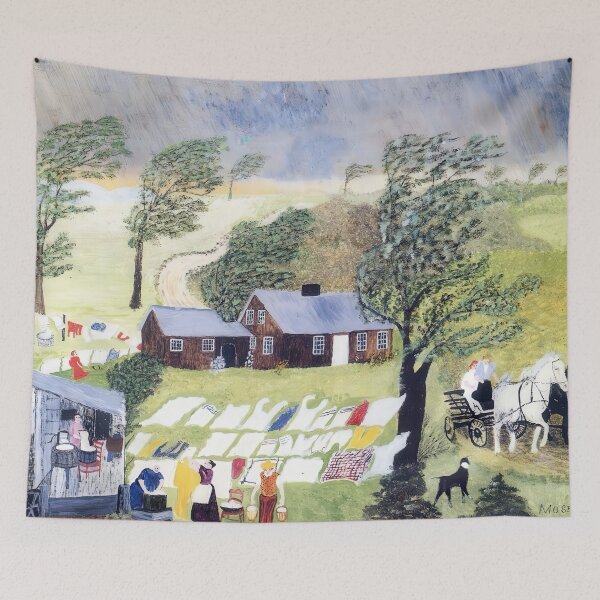Item preview, art by grandma moses, artist grandma moses, artwork by grandma moses, grandma moses art, grandma moses artwork, grandma moses paintings designed and sold by rosa-reid.