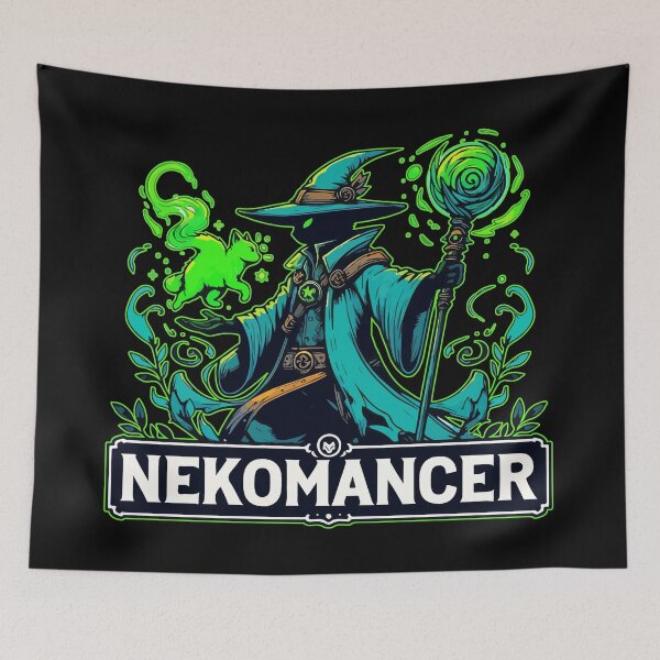 Item preview, Nekomancer Black Cat designed and sold by TomFrontierArt.