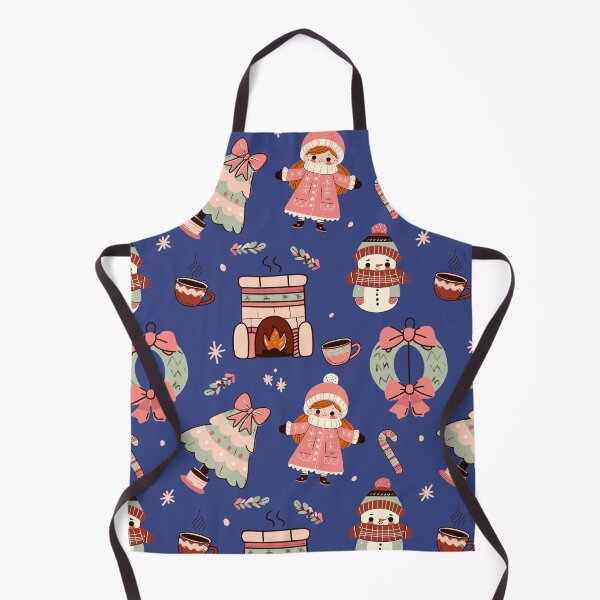 Item preview, Cute retro Christmas pattern (indigo and pink) designed and sold by SnugbugStudios.