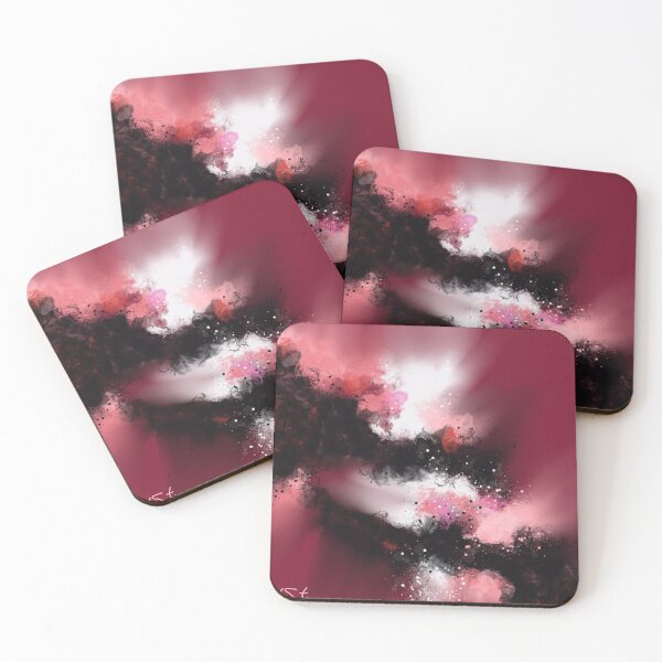 Item preview, Life On Mars - Maroon Black White Pink Abstract designed and sold by Joey Santiago.