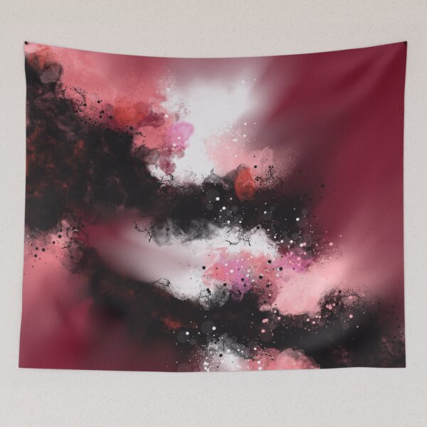 Item preview, Life On Mars - Maroon Black White Pink Abstract designed and sold by Joey Santiago.