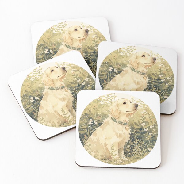 Item preview, Golden Retriever Surrounded by Grass and Flowers designed and sold by Christian Weiss.