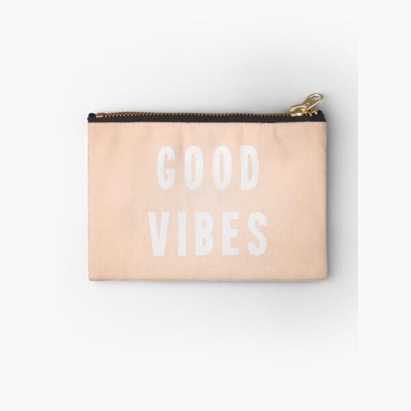 Item preview, Peach/Apricot and White Distressed-Effect Good Vibes designed and sold by itsjensworld.