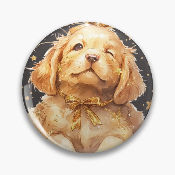 Item preview, Golden Retriever Puppy with Stars and Glitter designed and sold by Christian Weiss.