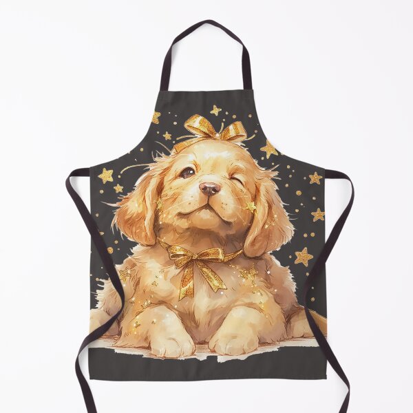 Item preview, Golden Retriever Puppy with Stars and Glitter designed and sold by Christian Weiss.